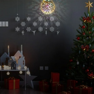 หลอดไฟ LED 3 มิติ รูปดาว ดอกไม้ไฟ E27 วินเทจ ไฟกลางคืน A60 ของตกแต่งวันหยุด แสงไฟแปลกใหม่ - Product Image 6