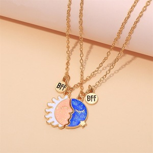 Nouvelles idées de produits 2026, série BFF, pendentif d'amitié étoile et lune, bonne sœur, <span class=keywords><strong>couple</strong></span>, bijoux fins, colliers - Product Image 5