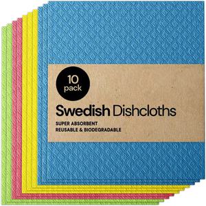 ידידותי לסביבה לשימוש חוזר ארוג צלחת ארוג מטלית מהיר יבש מלבן פלסטיק ספוג בד מטבח בית שולחן עבודה - Product Image 2