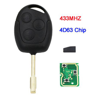 Coque de remplacement pour clé télécommande 433Mhz, pour Focus Transit Mondeo Fiesta, avec 3 boutons ABS + métal
