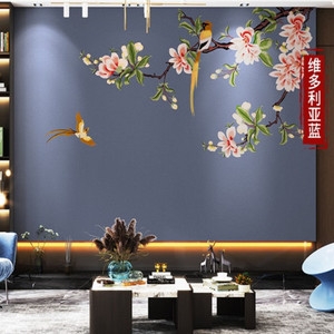 Ke Hong Golden Emperor Embroidered Wallpaper Floral Pattern Textile <b>Wall</b> <b>Covering</b> For Living Room Tv Background <b>Wall</b> - Product Image 2