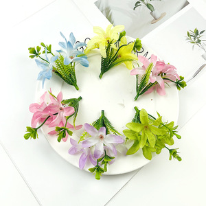 Bouquet d'orchidées artificielles 9 cm, décoration d'intérieur, accessoires pour mariage, arrangement floral - Product Image 3