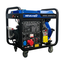 Générateur onduleur diesel à cadre ouvert NEWLAND DG8500WI 6,5 kW, usage commercial, fiable, électrique, triphasé, 60 Hz
