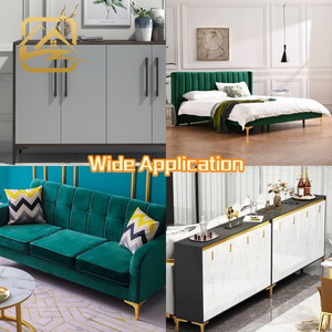 Factory Price 10cm/13cm/15cm/17cm Gold T-Shaped Angle Bracket Metal Furniture Legs for <b>Sofa</b> <b>Bed</b> Cabinet Dining Modern Heavy Duty - Product Image 4