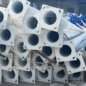 3-15m HDG Eisen Straßen laternen pfahl Quadrat/Runde konische konische Flansch basis 2-Arm 3-Arm-Montage OEM ODM verfügbar - Product Image 6