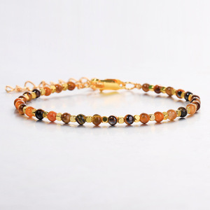 ขายส่งกำไลข้อมือลูกปัดอะมีทิสต์ธรรมชาติขนาด 3 มม. ดีไซน์ทันสมัย ชุบทอง 14K ปรับขนาดได้ เหมาะสำหรับทั้งชายและหญิง บริการสั่งทำพิเศษ สำหรับผู้ซื้อธุรกิจขนาดเล็ก - Product Image 3