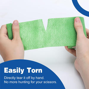 Bandage cohésif enveloppement auto-adhésif ruban médical adhésif Flexible respirant gaze de premiers soins pour <span class=keywords><strong>bandes</strong></span> de Steri athlétiques extensibles - Product Image 5