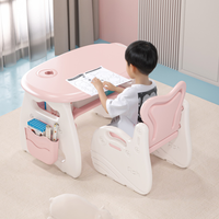 Bureau de travail ergonomique en plastique, pour bébé, ensemble table et chaise d'étude pour chambre d'enfant, style nordique