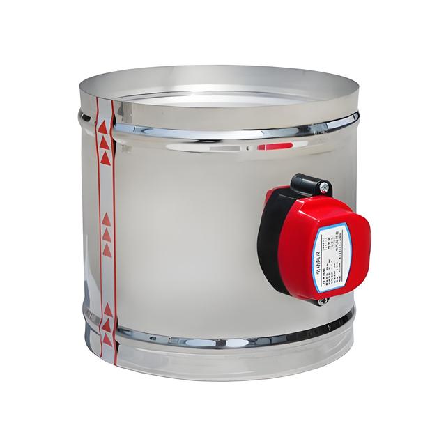 Adjustable stainless steel electric air volume control damper for HVAC duct systems