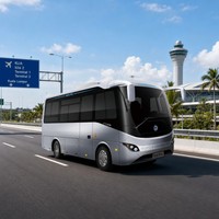 Nouveau mini-bus électrique automatique, vitesse maximale 100 km/h, 6 m, 18+1 sièges, autonomie 300 km, batterie LFP 132 kWh, puissance de pointe 150 kW, suspension à ressorts à lames