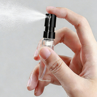 Mini Botella de Perfume de 1ml, 1.5ml, 2ml, 2.5ml, con Cuello Prensado, Atomizador de Prueba, Diseño Cilíndrico Transparente, Recargable y a Prueba de Fugas