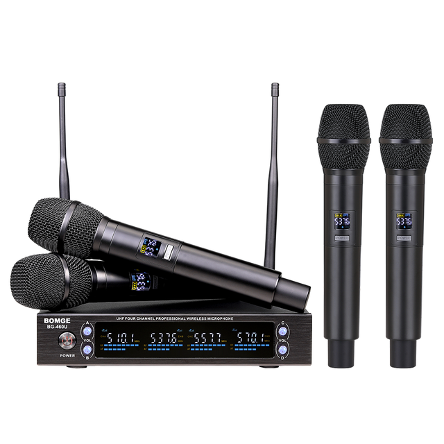 BG-460U Wireless Microphone System Uhf 4 Channel Set of 4 Wireless Microphones