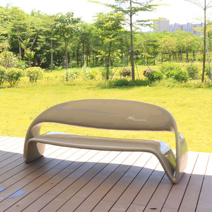 Silla de Jardín de Fibra de Vidrio, Ovalada, Muebles de Exterior Modernos, Diseño Contemporáneo y Duradero - Product Image 2