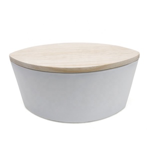 Tùy Chỉnh Đặc Biệt Lá Hình Dạng Thuyền Người Giữ Ngọn Nến Phun Màu Đen Và Trắng Với Nắp Bằng Gỗ Cho Trang Trí Nội Thất - Product Image 5