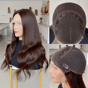 Perruques frontales en dentelle HD sans colle, perruque en dentelle supérieure 100 % cheveux vierges européens pour femme souffrant de perte de cheveux # 1C - Product Image 2
