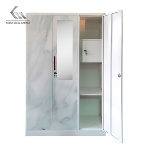 Armoire à 3 portes battantes, rangement de vêtements, casier en acier, armoire en fer, armoire métallique, <span class=keywords><strong>placard</strong></span> de chambre - Product Image 6