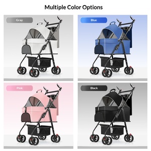 Xe đẩy nhẹ, chống thấm nước, di động, có thể tháo rời, gấp gọn, có tính năng điều chỉnh dành cho thú cưng nhỏ và trung bình - Product Image 2