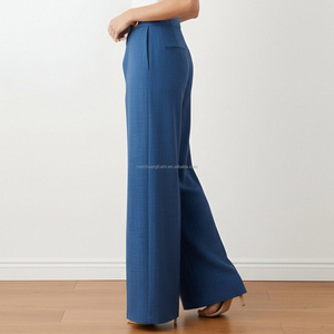 <span class=keywords><strong>Pantaloni</strong></span> Palazzo Asimmetrici Personalizzati a Gamba Larga per Donna - Product Image 2