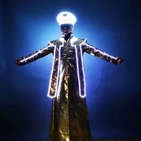 Décoration de scène, fête, rave, costume de robot LED lumineux, tenue de performance lumineuse pour Pâques/Noël/rentrée scolaire