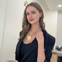 TongLing européen imprimé léopard corde collier court carré géométrique pendentif collier pour accessoires quotidiens