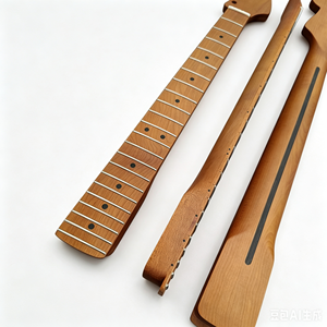 Manche de guitare 22 frettes en érable torréfié satiné avec rayures, style Stratocaster, remplacement en bois verni durable - Product Image 2