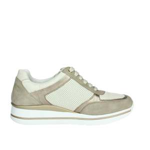 Cinzia Soft Donna Sneakers Beige Oro Chaussures tendance en toile pour femmes - Product Image 3