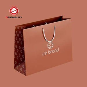 Sacs à provisions en papier de remerciement de haute qualité avec logos - Product Image 1