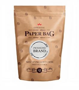 Bolsa <span class=keywords><strong>de</strong></span> Embalaje Biodegradable <span class=keywords><strong>de</strong></span> <span class=keywords><strong>Papel</strong></span> Kraft y Plástico <span class=keywords><strong>para</strong></span> Frutas y Verduras Liofilizadas, Mariscos, 50g, 500g, 12oz, 16oz, 50g, 300g, 1kg, 2kg, 5lb - Product Image 1