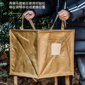 Poubelle pliante triangulaire, sac de rangement portable pour camping en plein air, pique-nique, tissu Oxford, design minimaliste, léger - Product Image 3