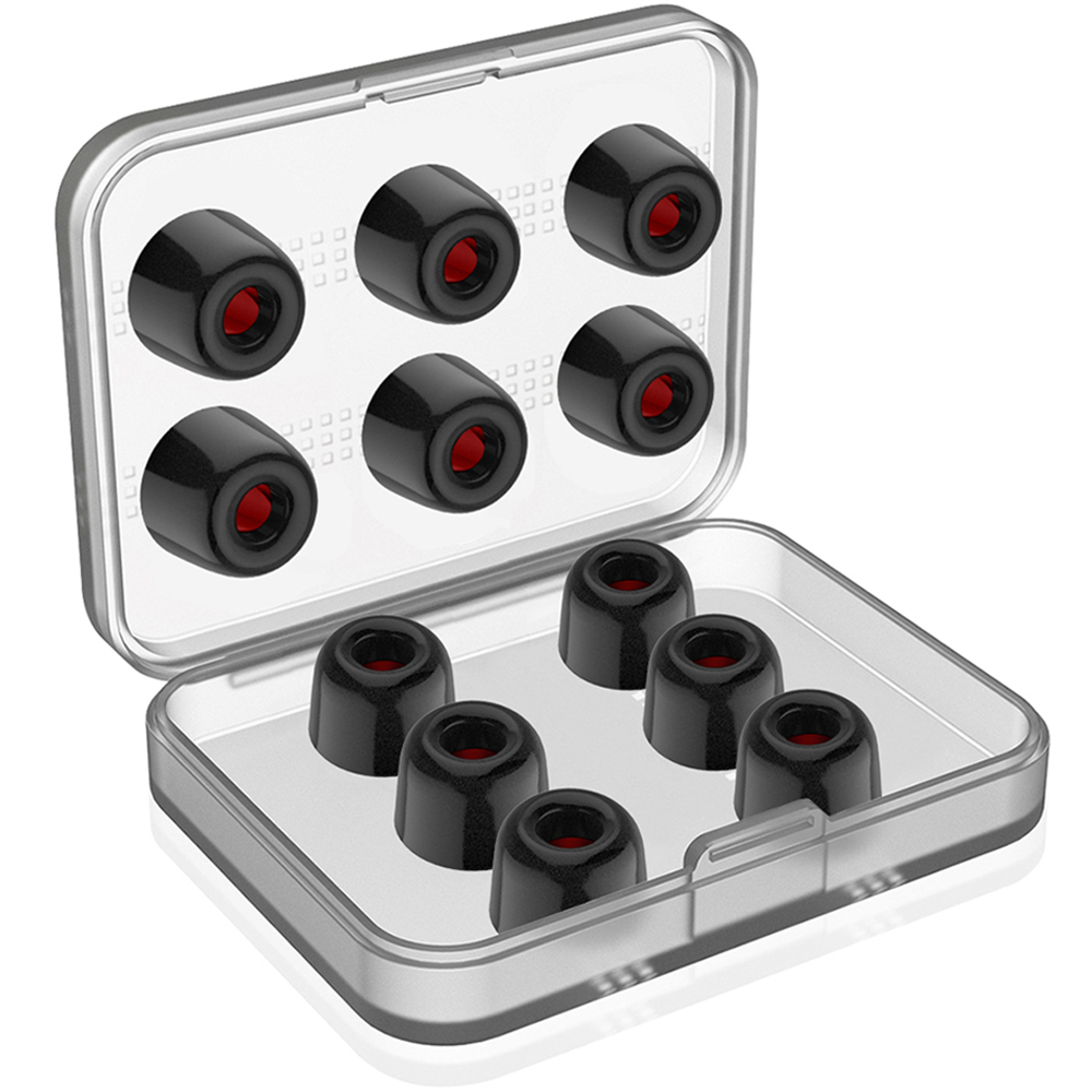 Noir Taille L-Bouts d'oreilles en mousse à mémoire de 4,5mm