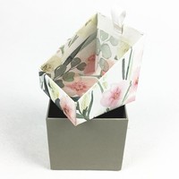 Boîte en papier personnalisée, fleurs colorées imprimées, matériaux recyclés, boîte cadeau rigide pour bougies et parfums