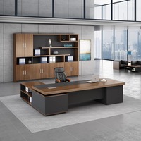 Bureau de direction de luxe moderne, mobilier de bureau de direction haut de gamme, ensemble extensible en bois, étagères modulaires, utilisation à domicile, hôtel, matériau métallique