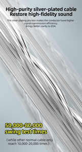 หูฟังแบบมีสาย KZ EDA Balanced สำหรับเล่นกีฬา เสียงสเตอริโอ HIFI เบสหนัก ตัดเสียงรบกวน เหมาะสำหรับเล่นเกม รุ่น PK EDX ZSN Pro <span class=keywords><strong>ESX</strong></span> - Product Image 5