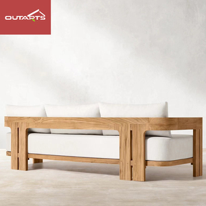 Gỗ Tếch <span class=keywords><strong>sofa</strong></span> đặt đồ nội thất sang trọng Patio vườn ghế <span class=keywords><strong>sofa</strong></span> vườn bộ đồ nội thất gỗ tếch ngoài trời rắn gỗ cắt <span class=keywords><strong>sofa</strong></span> ngoài trời - Product Image 2