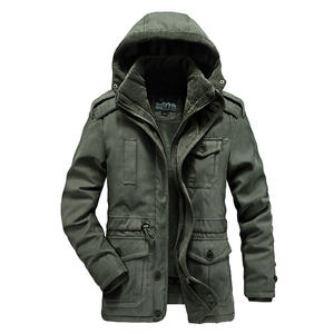 LAYENNE Nouvelles Doudounes Longues d'<span class=keywords><strong>Hiver</strong></span> à Capuche Mi-longues pour Hommes, <span class=keywords><strong>Manteau</strong></span> Grande Taille Épais en Polaire d'Extérieur pour Hommes - Product Image 6