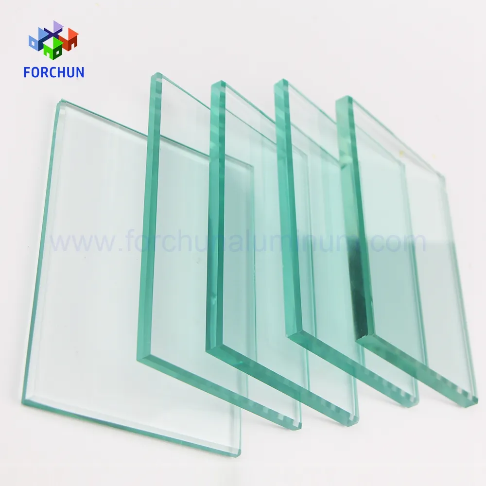 China gehärtete Glastür Export Fabrik preis 10mm 12mm klares gehärtetes Glas für Dusch tür