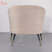 Moderne best-seller Mobilier de maison de luxe Fauteuil de loisir Fauteuil simple moderne en velours vert turquoise sarcelle