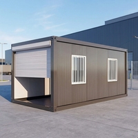Garage métallique préfabriqué en acier de 20 pieds, démontable, en kit, avec porte à enroulement