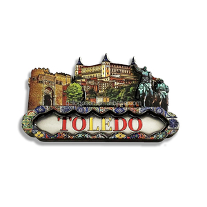 Produttore doppio strato MDF Berlin Germany Souvenir magneti personalizzati 3D legno epossidico in legno foto magneti frigo Berlin - Product Image 3