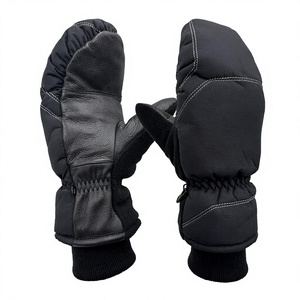 Gants de ski en cuir imperméables coupe-vent tactiles thermiques pour snowboard, cyclisme, sports d'hiver et activités de plein air - Product Image 3