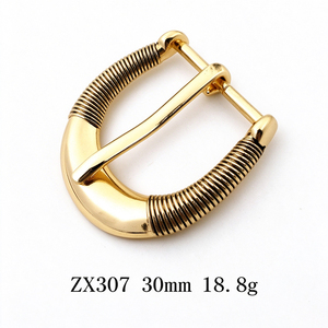 Gloss Gold Plated Zinc Alloy Pin Buckle 30mm Rounded Square Fastener For Premium <b>Leather</b> <b>Belt</b> Formal Outfit Apparel Hardware - Product Image 6