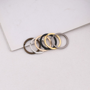 Anneau plat multicolore en métal de 30 mm pour la fabrication de bracelets, ensemble de bijoux DIY, pendentif porte-clés plaqué, composant d'ornement - Product Image 3