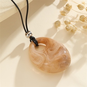 Collane lunghe da donna, collana con ciondolo grande stile boho, collana <span class=keywords><strong>girocollo</strong></span> con catena a corda, collana da donna per maglione, regalo per donna - Product Image 3