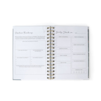 Carnet de Gratitude Personnalisé Écologique à Spirale pour la Réflexion, la Manifestation et la Positivité – Objectifs de Bien-être Guidés – Cadeau Idéal