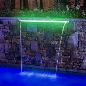 Cascade de <span class=keywords><strong>piscine</strong></span> en acier inoxydable Finn Forst <span class=keywords><strong>avec</strong></span> <span class=keywords><strong>lame</strong></span> de cascade et éclairage <span class=keywords><strong>LED</strong></span> pour hôtel et villa - Product Image 5