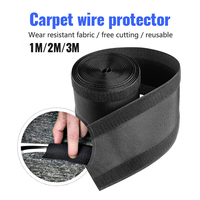 Protector de Cables Autoadhesivo para Alfombras, Correa de Gancho y Bucle Cortable, Protector de Cables para el Hogar y la Oficina, Organizador de Cables