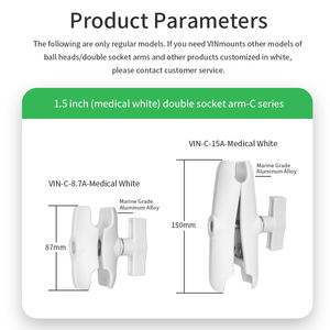 ฐานรองแก้วทรงกลมขนาด1.5 "เคลือบด้วยผงอลูมิเนียมอัลลอยด์เคลือบสีขาวแผ่นกลมเข้ากันได้กับตัวยึดแรมขนาด <span class=keywords><strong>C</strong></span> - Product Image 2