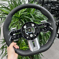 Volant sport à 3/4 branches en fibre de carbone et cuir AMG Premium pour Mercedes Benz W205/W213/W222/W463/W223/C63/E63/G63