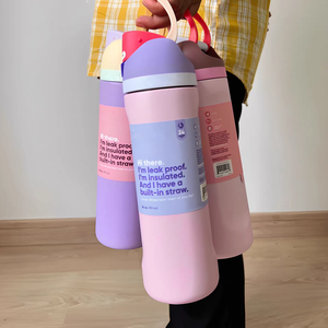 Vibrante Botella Deportiva de Acero Inoxidable OWL Multicolor, Termo Ergonómico de Fácil Agarre para Niños, Adolescentes y Atletas - Product Image 2