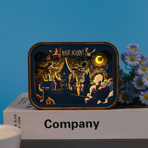 Tùy chỉnh bằng gỗ đèn LED 3D ánh sáng ban đêm Hary Potter ma thuật lâu đài bàn đèn phòng trang trí nội thất bảng ánh sáng trang trí nhà quà tặng cho trẻ em - Product Image 4